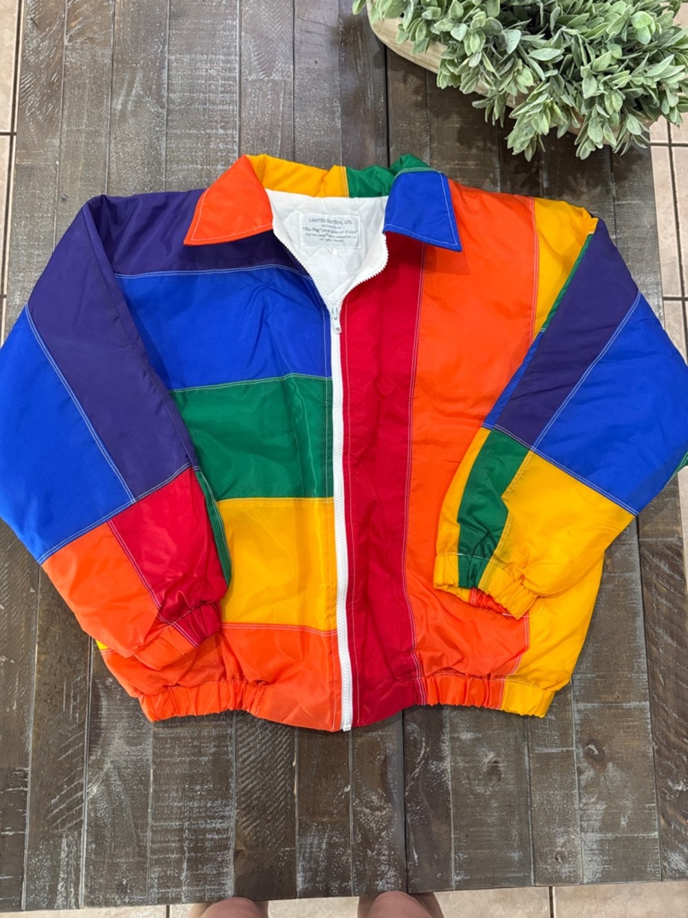 🌈 NWOT -Vintage 1993 Limited Edition Ltd "The Flag" Colorblock Jacket - LIKE NEW